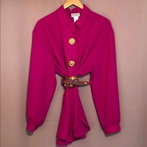 Vintage purple blouse with golden colored buttons